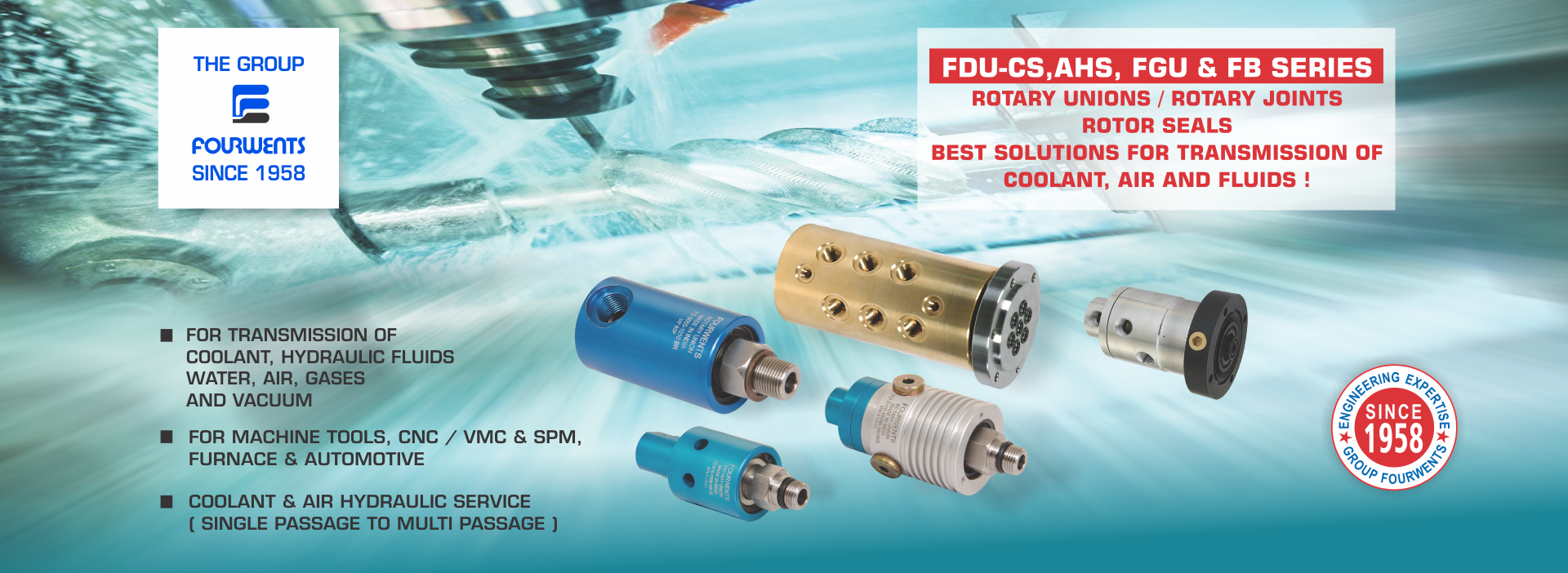 High Speed Four Port Rotary Joints Manufacturer India, Four